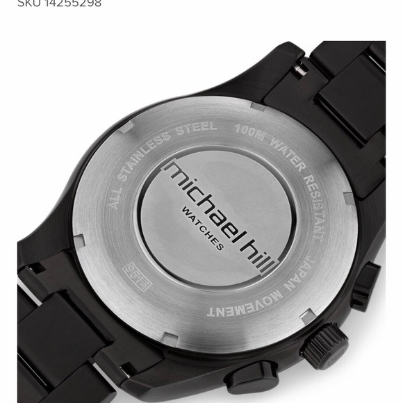 Men's Chronograph Watch in Black Tone Stainless Steel - Picture 2 of 4